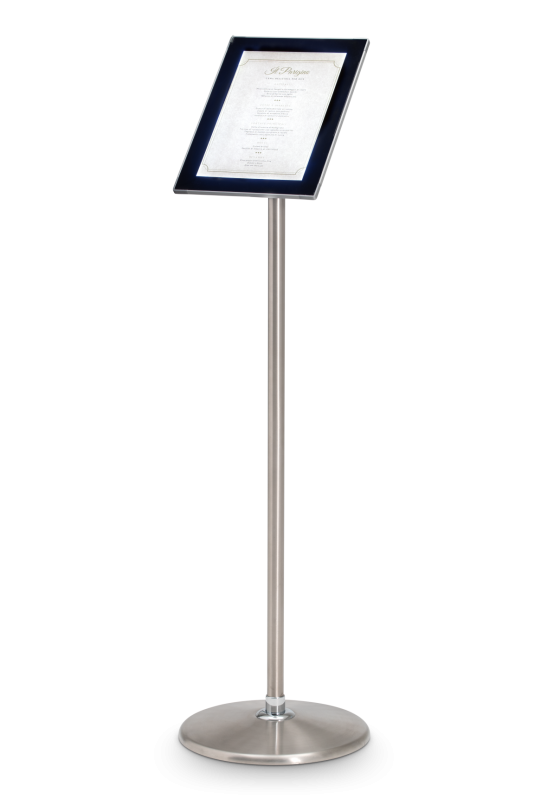 Sign and menu holder with LED light